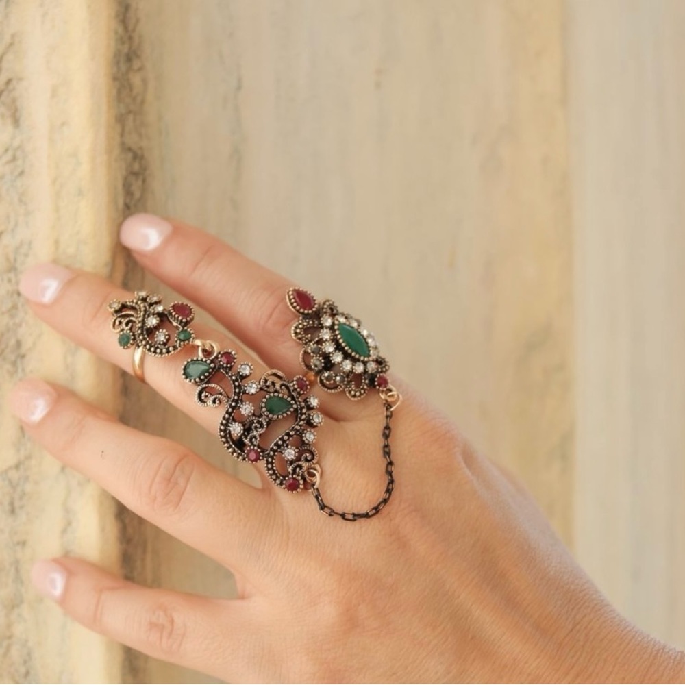 Turkish Interlocking Finger Ring Bracelet